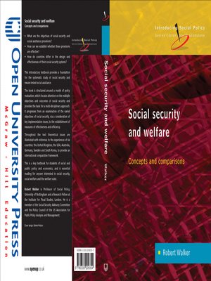 cover image of Social Security and Welfare